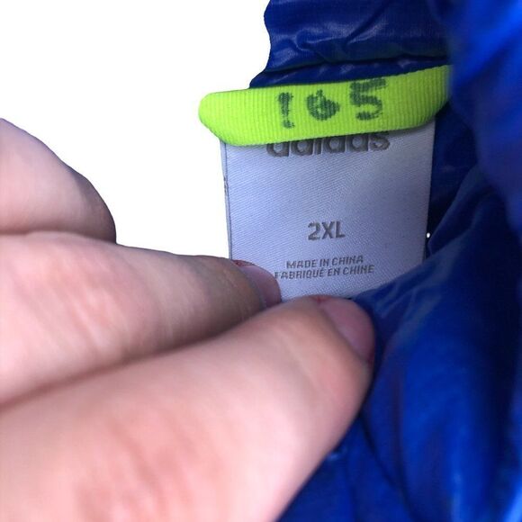 ADIDAS Jacket XXL Blue Puffer Jacket - Picture 4 of 9